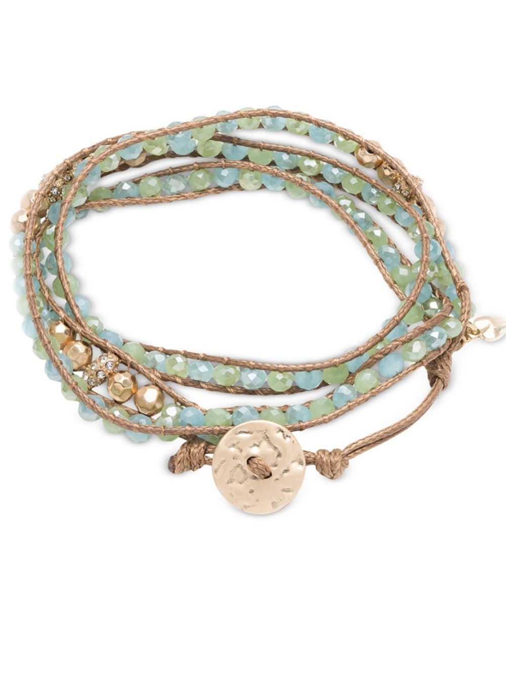 lonna and lilly Glass Bead Wrap-Style Bracelet